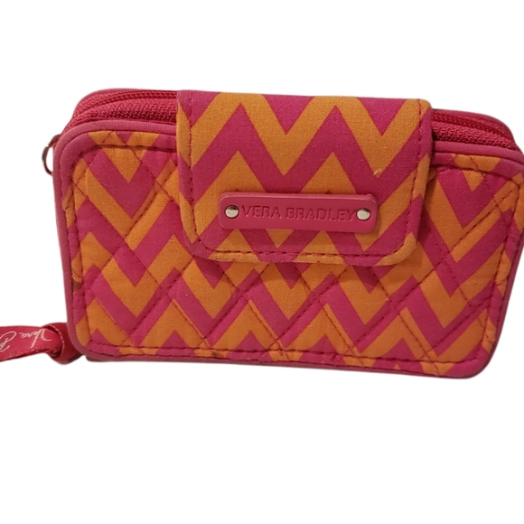Vera Bradley Other - Vera Bradley Pink and Orange Chevron Small Wallet